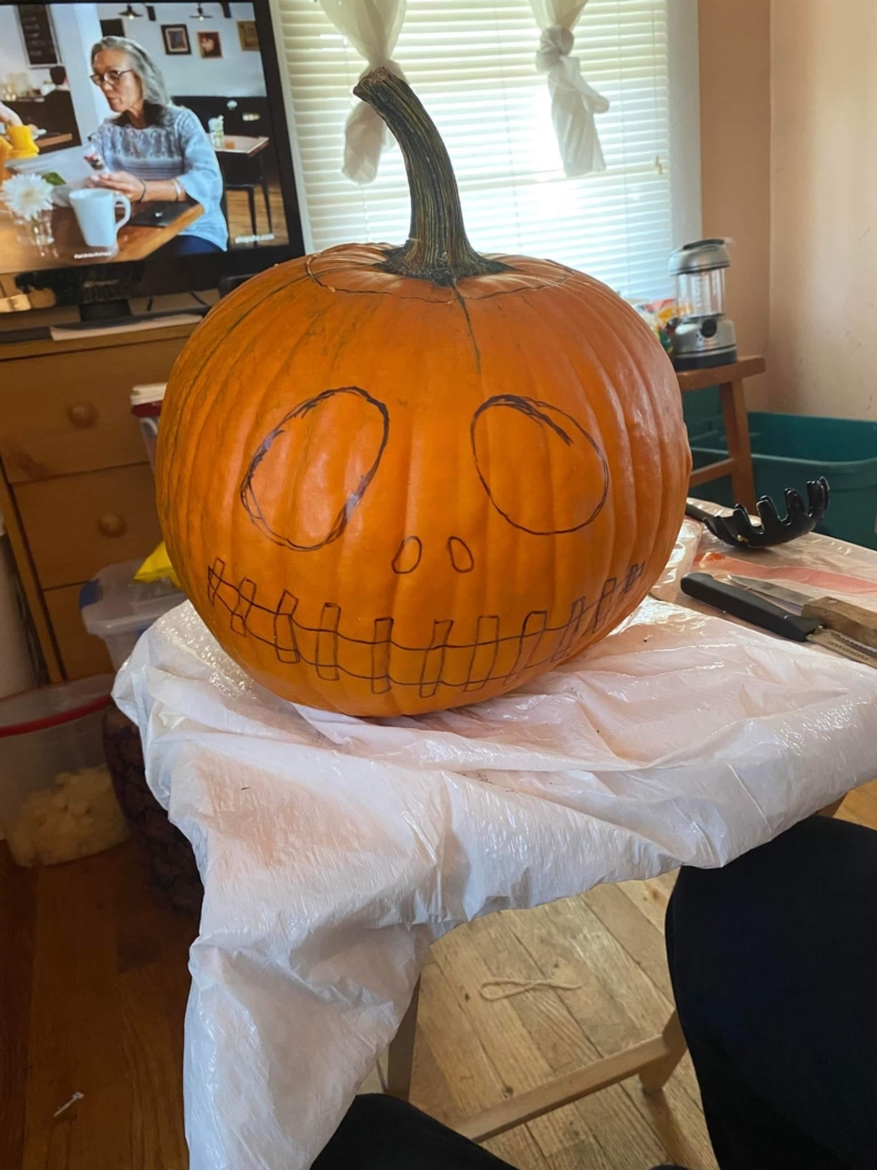 A pumpkin ready to be carved!