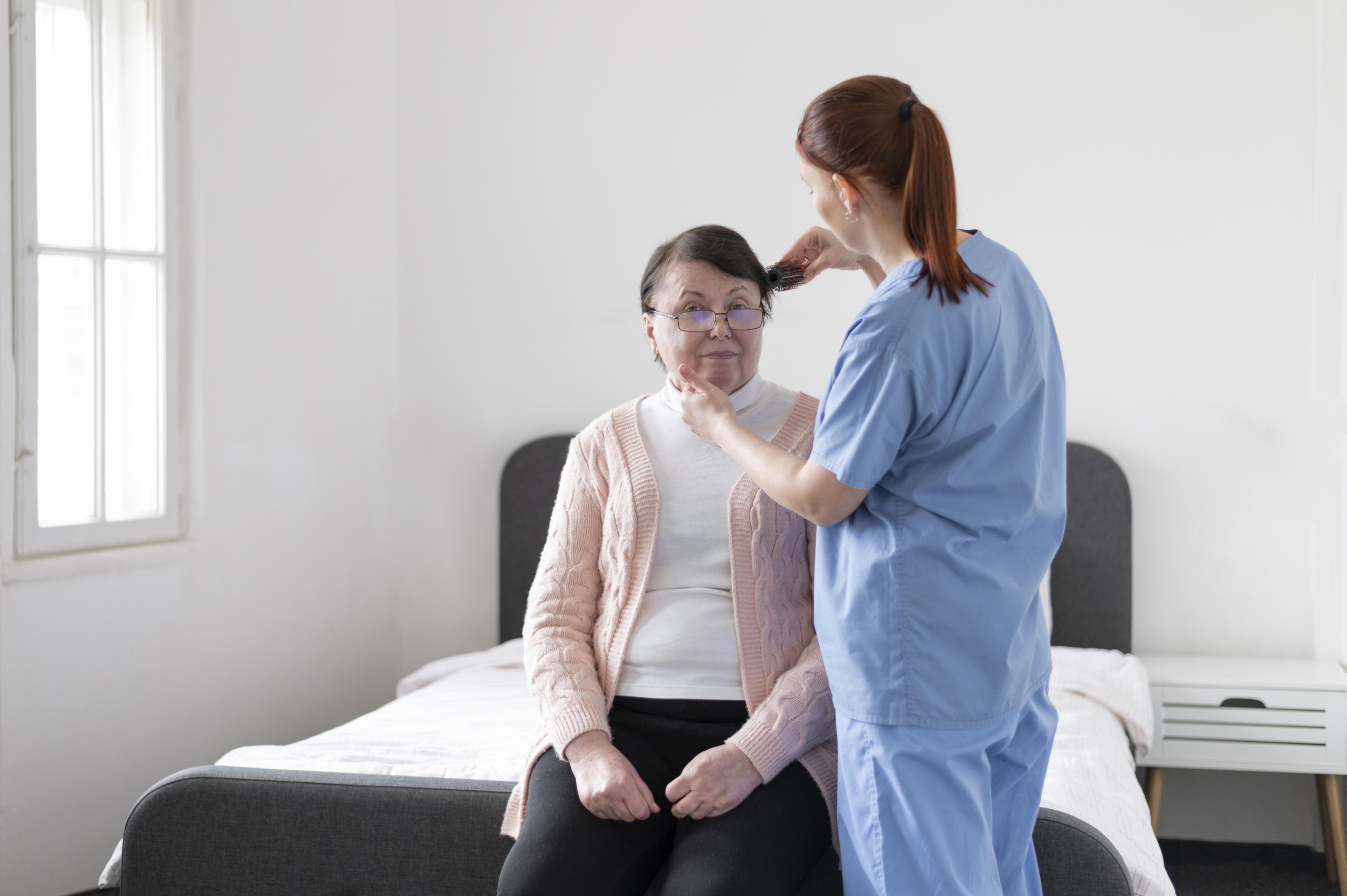 medium-shot-woman-nurse post operative care in Alleghany