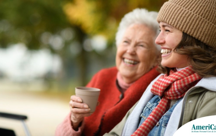 A caregiver enjoys a day of private duty care