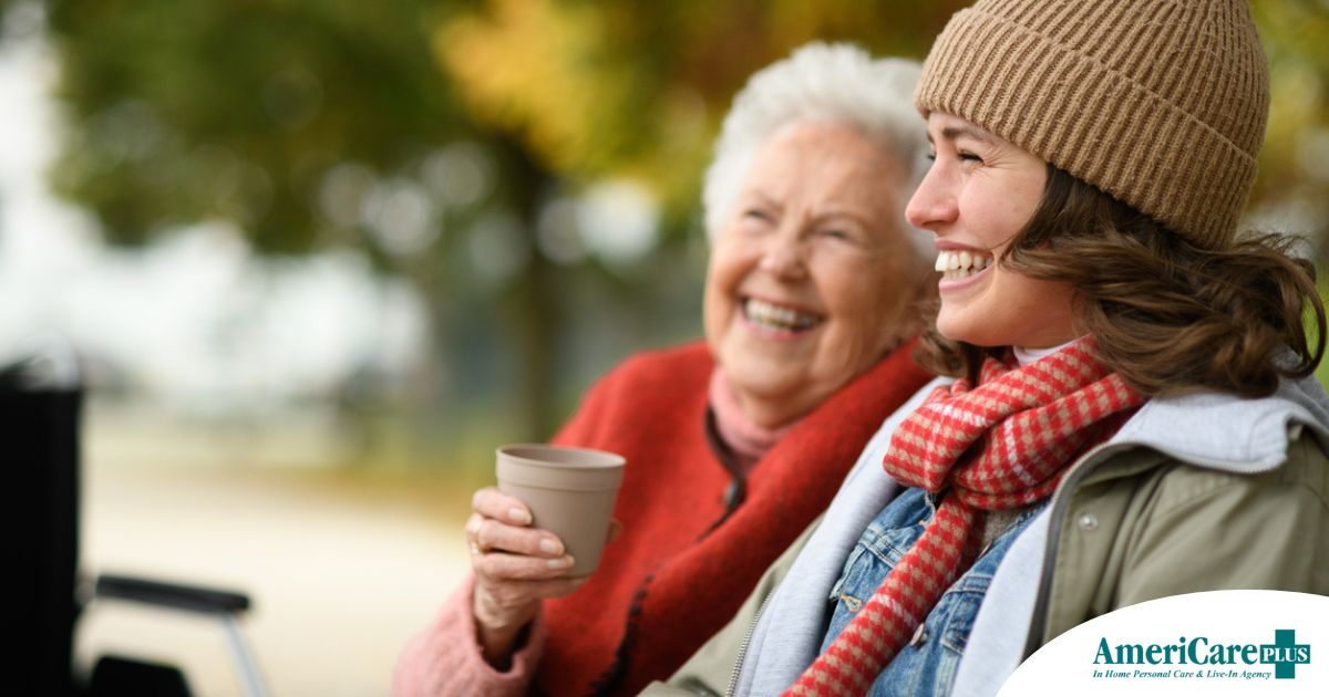 A caregiver enjoys a day of private duty care