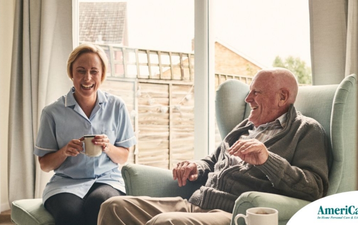 A caregiver provides Memory Care at Home to a senior