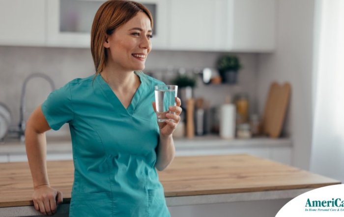 A home care aide in her daily routine.